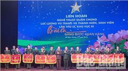 Liên hoan Nghệ thuật quần chúng khu vực III: Đoàn Bộ CHQS tỉnh Bắc Giang được trao cờ thưởng xuất sắc